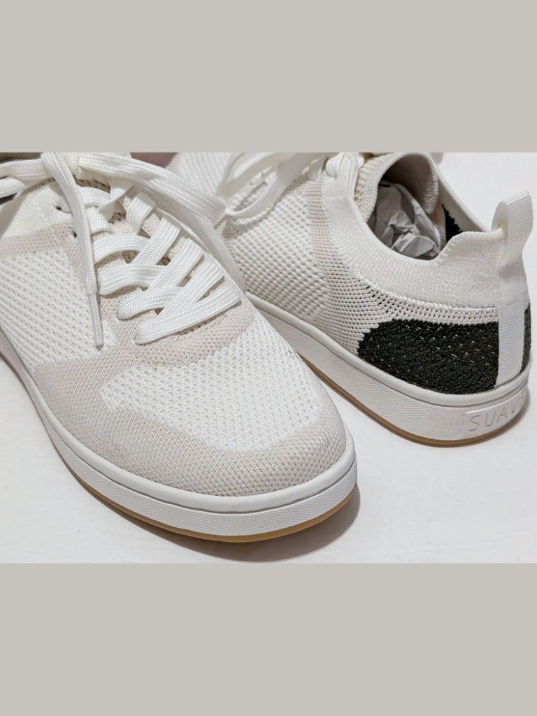 New Suavs The 247 Shoes White Knit Casual Lightweight Sneakers Wo 6+Extra Insole — image 5 of 6